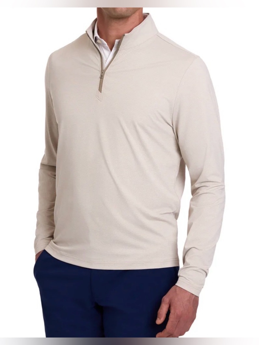 Holderness & Bourne The Bell Quarter-Zip: Heathered Dune XL